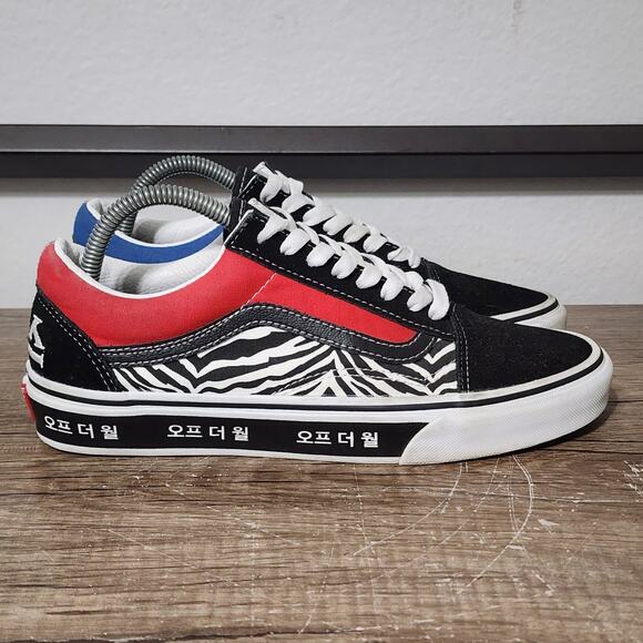 Vans Old Skool Korean Typography Men\'s Athletic Skate Shoes Sneakers Size 7.5 main image 5